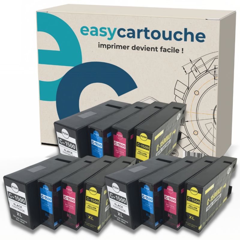 Pack de 12 cartuchos compatibles CANON PGI1500XL Pack de 12 cartuchos compatibles CANON PGI1500XL